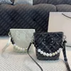 New Designer Bucket Bags High Quality CrossBody Bag Mini Women Bags Luxury Pearl Tote Famous Brand Female Leather Shoulder Bag Purse Handbag Classic Style Clutch Bag