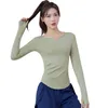 Aktif Gömlekler Yoga Koşu Yoga Top Slim Pleas Pole Düzenli Base Katerl Kış Atletik T-Shirt