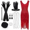 Retro 20s 1920S Flapper robe tenues bande le grand gatsby paillettes féminines Tassel Fringe soir 240401