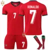 Portugal Jersey Cup Football Suit C Ronaldo No Bax Jersey Jersey Set Edition Set Hildren Orrect et