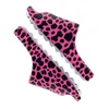Slipare rosa leopardmönster för kvinnor män utomhus strand vader sandaler hem eva non-halp lätt toffel zapatos mujeres