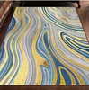 Fonds d'écran Flocères de vagues Gold Planchers européens Modèles abstraits Tapis auto-adhésif Fond d'écran 3D PVC Sticker Printing