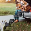 Hundkläder Petbil Steg Portable Collapsible Step Pall Ladder Ramp för bilar och SUV: er stora hundar trappor med halkfri utseende