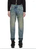 Women's Jeans Y2k Spring/summer Distressed Gold Paint Splattered Ink Crossover Cotton Jeans2024 High Waisted Straight Woman Trousers