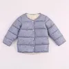 W dół płaszcz Y.L.Sudio moda Dziewczyny Dziewczyny Zima wypełniona bawełniana bawełniana kurtka z nadrukiem 2024 ciepłe ubrania dla dzieci