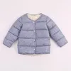 Down Coat Y.L.Studio Fashion Girls Kids Winter Filled Cotton Print Button Jacket 2024 Varma barnkläder