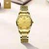 Zwitserse laogeshi modieuze dames met diamant ingelegde kalender, stalen strip waterdicht horloge, volledig automatisch mechanisch horloge