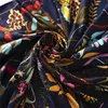 العلامة التجارية Hijab Shawl 100 ٪ Twill Silk وشاح اللون رسم نبات زهرة وعاء 130 سم مربع الطباعة kerchief womanheadbandscarf 240322