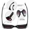 Óculos de sol Cat Eye Rice Unhas de grandes dimensões Moda quadrada moldura rebite marrom óculos homens masculinos de design moderno
