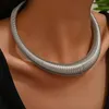 Choker -Mode -Halsketten für Frauen Einfaches Frühlingsdesign Metall Chunky Halskette Kragen