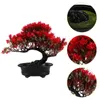 Decorative Flowers Japanese Cedar Bonsai Plant Artificial Potted Faux Pine Tree Plants For Home Decor Indoor