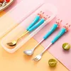 Coffee Scoops 1pcs Salade Fork Belle résistance à l'automne en acier inoxydable durable Facile à nettoyer la combinaison pratique de haute qualité et de vaisselle