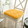 Pillow Winter Oval Plush Dining Chair Thickened Warm Removable And Washable Square Non-slip Sofa Pad Home Decor