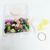 Décoration de fête 1 boîte en plastique vintage Perles portables charmes pour le collier bracelet rétro de bijoux de mode