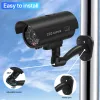 Telecamere fotocamera falsa esterna a led rosso monitor simulazione simulazione fittizio telecamera CCTV Bullet fotocamera interna