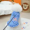 Vêtements pour chiens jupes chaudes pour l'automne et l'hiver EST en peluche robe de coton poméranien petit vêtements tout-cœur imprimé