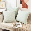 Kissenseite Geometrische Qualitätsabdeckung 45 x 45 cm doppelt hohe Muster Dickes Design für Sofa Wohnzimmer Kissenbezug Grün