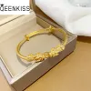 Bangles Qeenkiss BT5247 Gioielli raffinati Womans Woman Woman Bride Birthday Regalo di matrimonio Vintage Coin T Bracciale oro Bracciale Gold