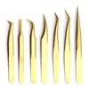 2024 1 PCS Coiffes de cils Twesers en acier inoxydable Tward Bidsage à haute précision Tweezers pour les extensions de cils - pour les cils