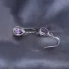 Orecchini gioielli di gioielli Enorme pera 15,2ct creato Alexandrite Sapphire 925 Orecchini a goccia in argento sterling per donna gioielli