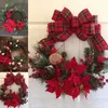 Kwiaty dekoracyjne świąteczne wieniec sztuczny szyszka czerwona jagoda girlanda wiszące ozdoby przednie drzwi do drzwi 2024 rok dekoracje