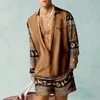 Fashion shirt sets 3D geprinte heren Casual lange mouwen shirts oversized strand shorts Summer Streetwear Hawaiian Suits Clothing 240401