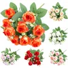 Decoratieve bloemen Simulatie Bloem Wit rood roze Paarse kunstmatige boeket Home Wedding vakantiefeest Decoratie Tuintafel ornament