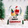 Figurine decorative Globo di neve a sfera di cristallo natalizio con illuminazione colorata Babbo Natale da neve Ornament Regalo per bambini