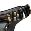 Taillezakken Steampunk Pu Leather Crossbody Borsttas Schouderdag Pack Middeleeuwse ritszakken Zakken Sling Purse Belt