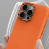 Compatible avec Magsafe Luxury Le cuir magnétique en cuir pour iPhone 15 Pro Max 14 13 12, couverture de protection de la caméra en aluminium de charge sans fil