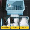 Keukenopslag Hooki Dish Box Grote capaciteit met deksel plastic bestekrek afgesloten insectenbestendige kast