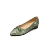 Chaussures habillées phoentin 2024 ethnique en cuir authentique pompes douces élégantes 3cm de talons mid-talons verts abricot ft3462