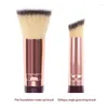 Makeup Brushes Double-Ended Foundation Brush Dubbel-Avslutande Kort hår sned concealer Skönhetsverktyg 15 cm