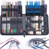 Matite da matite 83 pezzi di matite colorate avanzate set disegni matite e kit di attrezzatura attrezzi art strumenti per le forniture artistiche professionali set kid regalo