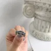 Hochwertiger Chromschmuck Ring Luxus Schmuck Designer Cross Blume Flamme Eröffnungsring Titanstahl -Legierungsprozess Modezubehör verblasst niemals nicht allergisch