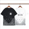 Fred duva flytande färg graffiti Letter Starry Sky Classic Printed Short Sleeve Par T-shirt