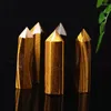 Figurines décoratives Crystal Natural Tiger Power Power Stone Hexagonal Prism 50-80 mm Obelisk Wand Home Decor 1 Piece