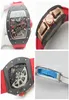 Mens F1 Red Skelerg KV ETA 7750 Limited Edition Apanese Automatic Movement Rose Gold Inner Bezel Watch 전체 단조 크로노 그래프 WA2255839