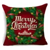 Pillow 2024 Christmas Cover Atmosphere Decoration Living Room Sofa Elk Santa Claus