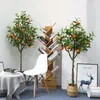 Decorative Flowers 1.8M Simulation Plant Orange Tree Potted Artificial Plants Floor-to-ceiling Garden Pots Planter Lifelike Green Bonsai