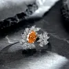 Ringos de cluster Pubang jóias finas 925 prata esterlina sete cores anel de diamante criado Moissanite for Women Wedding Party Gifts Drop Drop