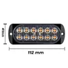 2 piezas LED STRABE ADVERTENCIA Luz de parrilla estroboscópica barata Barabalización parpadeante Camión Lámpara de baliza Amber Amber Traffic 12 V 24 V Luz de automóvil