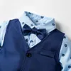 Kledingsets Toddler Baby Boy Gentleman Outfits 3 st