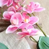 Dekorativa blommor Artificial Orchid Flower Stems Simulation Butterfly Bouquet Fake Plants Silk Wedding Party Home Decor 1 st