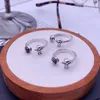 Hochwertiger Chromschmuck Ring Luxus Schmuck Skelett Mann Globules offener Ring Titanstahllegierung Gold-plattierte Prozess-Modezubehör verblassen niemals nicht allergisch