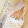 Myggnät Hängande tältstjärndekoration Baby Bed Crib Canopy Tulle Gardiner för sovrum Play House Tält för barn Barnrum 240328