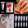 500 TIPS KIT KIT BAGGED FAKTA FALSE NAILS FULL HALV FRANSKA ACRYLISK ABS FÖR MANICURE FINGERS TOES SET C LIEL SPARP 10 Storlekar