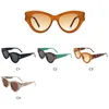 Sunglasses Light Plate European And American Personalized Cat Eyes Fashion Versatile Large Frame Wide Leg UV400