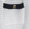 Designer Dress Trendy 2024 lente/zomer nieuwe contrasterende polo kraag gebreide taille wrap korte mouw jurk
