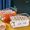 Butelki do przechowywania JFBL Slajda typu jajka Podwójna warstwowa uchwyt na świeżo przenośne przenośne przezroczysty pojemnik na żywność